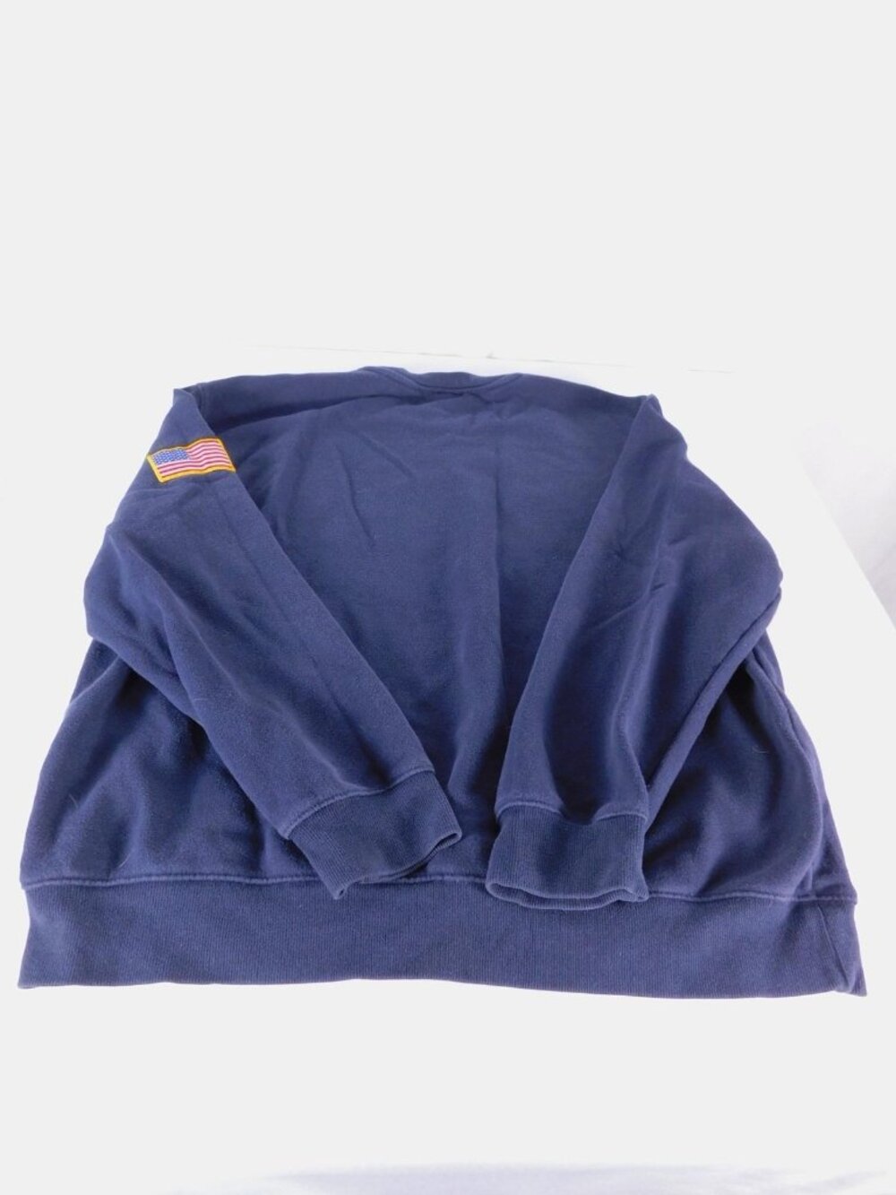 H&M Sweatshirt Mens XL Blue NASA Space Logo USA Flag Fleece Crew Neck Pullover - Picture 5 of 10